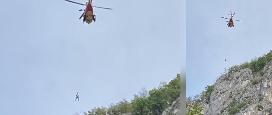 VEYRIER-DU-LAC | Le grimpeur chute et se facture la cheville dans le Veyrier