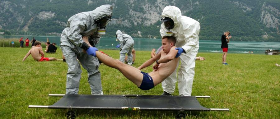 AIGUEBELETTE | Risque chimique, les secours s'entrainent