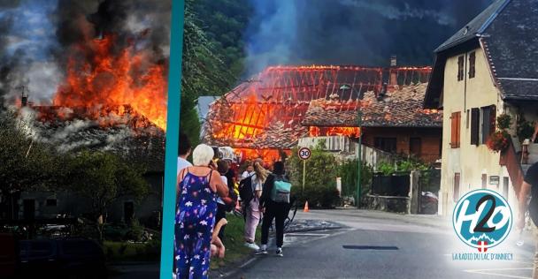 LATHUILE | Un violent incendie détruit un corps de ferme