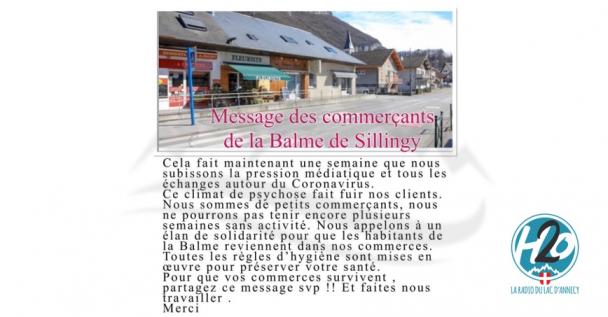 CORONAVIRUS | Les commerçants de La Balme-de-Sillingy en danger !